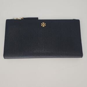 Tory Burch Emerson Black Saffiano Leather Wallet